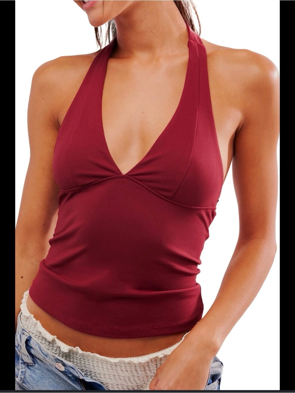 FP Still Here Halter Cami top (blue)